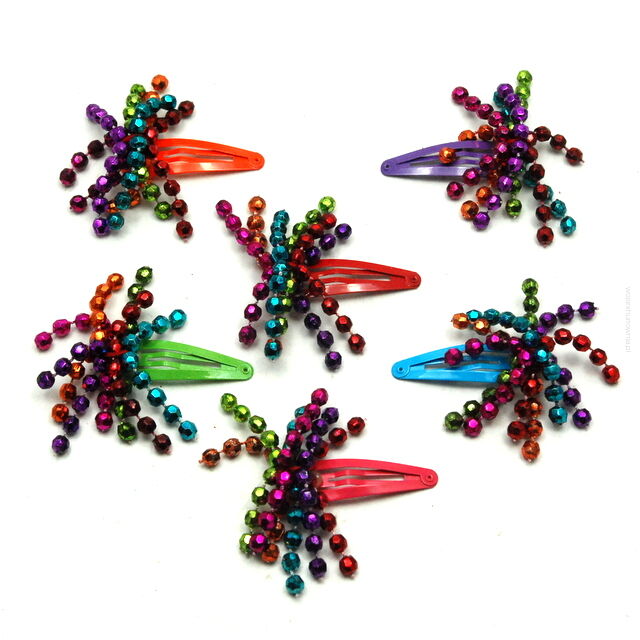 PYKI / SPINKI DO WŁOSÓW DZIECIĘCE Z KORALIKAMI 12 SZTUK 0196-80