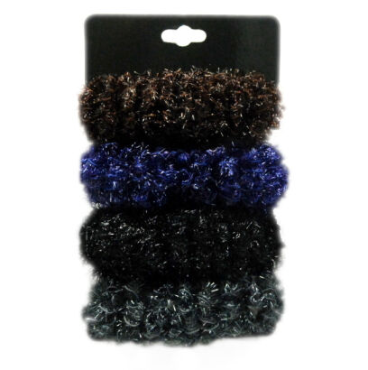 GUMKI DO WŁOSÓW GRUBE FROTKI BŁYSZCZĄCE MIX KOLOR (4 SZTUKI) 0014-28