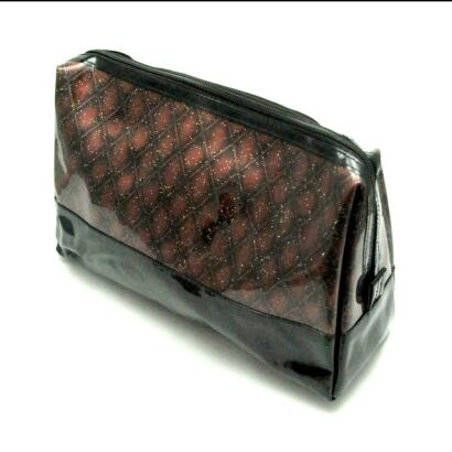 Kosmetyczka damska brązowa duża 29x21 podróżna organizer” 2021