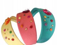 OPASKA DO WŁOSÓW KOLOROWA SZEROKA 3 SZTUKI                         (0019-01 SA) - 5