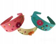 OPASKA DO WŁOSÓW KOLOROWA SZEROKA 3 SZTUKI                         (0019-01 SA) - 6