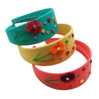 OPASKA DO WŁOSÓW KOLOROWA SZEROKA 3 SZTUKI                         (0019-01 SA)