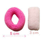 GUMKI DO WŁOSÓW FROTKI PUCHATE MIX RÓŻ 20 SZTUK                                (0102-6 SA) - 3