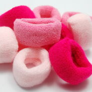 GUMKI DO WŁOSÓW FROTKI PUCHATE MIX RÓŻ 20 SZTUK                                (0102-6 SA) - 2