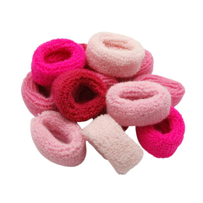 GUMKI DO WŁOSÓW FROTKI PUCHATE MIX RÓŻ 20 SZTUK                                (0102-6 SA)