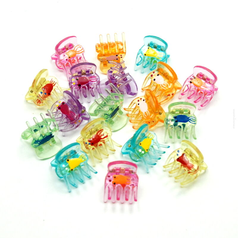 SZCZĘKI DO WŁOSÓW /KRABIKI MAŁE TRANSPARENTNE 18 SZTUK                              (7852-2 SAM2 )