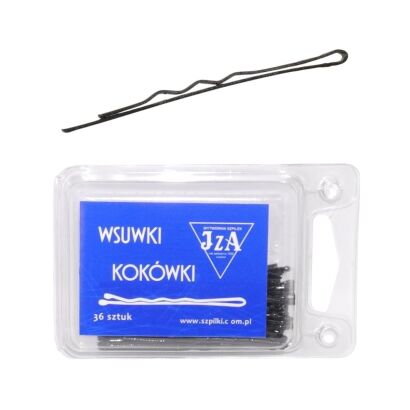 WSUWKA CZARNA KARBOWANA BEZ KULKI 6 CM 36 SZTUK         (206/36)
