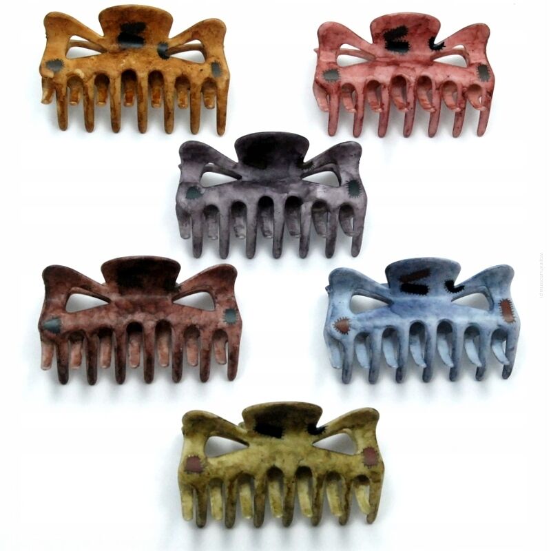 SZCZĘKI / KLAMRY DO WŁOSÓW KOLOROWE 6 SZTUK                                                                               (0340-15 SAM)