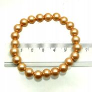 BRANSOLETKA Z PEREŁEK BEŻOWA                                                                              (0605-505 AS) - 2