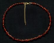 NASZYJNIK DAMSKI KORALE KRÓTKIE BRĄZOWE    (1533 SA) - 2