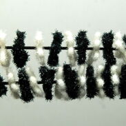 GUMKI DO WŁOSÓW OZDOBNE (3 SZTUKI) CZARNO-BIAŁE 0294-12 - 3