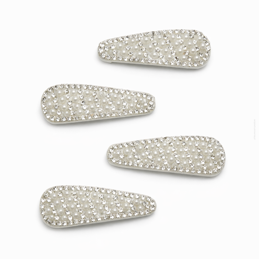 PYKI / SPINKI DO WŁOSÓW OZDOBNE Z PEREŁKAMI 4 SZTUKI (0185-26 SAH)