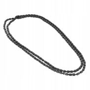 KORALE DREWNIANE DŁUGIE DROBNE W KOLORZE CZARNYM                                                (0613-1003 SAH) - 2