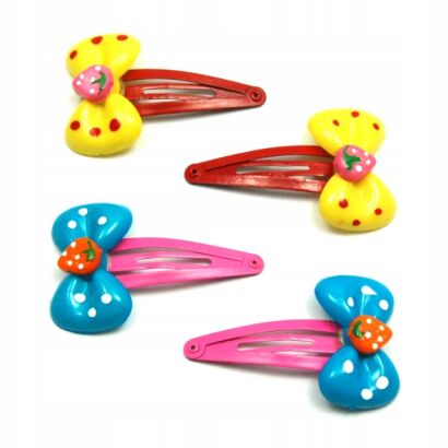 SPINKI / PYKI DO WŁOSÓW DZIECIĘCE KOKARDKI 4 SZTUKI (0169-515)