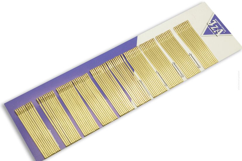 WSUWKA ZŁOTA PROSTA 2 KULKI 7 CM 100 SZTUK   (127/100)