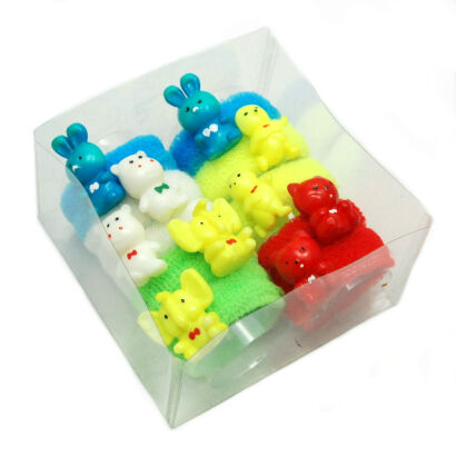 GUMKI DZIECIĘCE KOLOROWE ZWIERZĄTKA (10 SZTUK) MIX KOLOR (0750 SA)