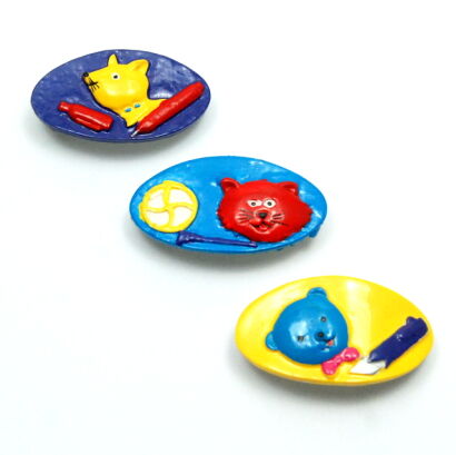 KLAMRY / SPINKI DO WŁOSÓWS DZIECIĘCE KOLOROWE 3 SZTUKI (0209-551)