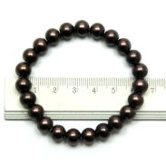 BRANSOLETKA KLASYCZNA BRĄZOWA Z PEREŁEK JABLONEX (BRPR-19 SAH) - 4