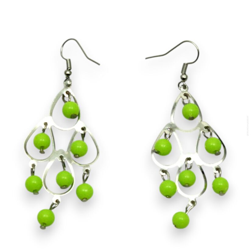 KOLCZYKI WISZĄCE Z KORALIKAMI                                                                        (0615-176 S)