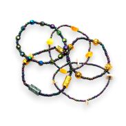 BRANSOLETKI Z KORALIKAMI NA GUMCE – WIELOKOLOROWE                                 (BRGU-7) - 2