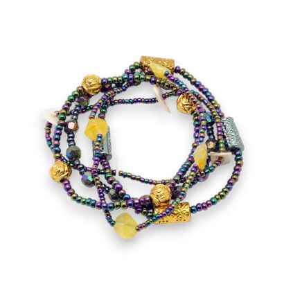 BRANSOLETKI Z KORALIKAMI NA GUMCE – WIELOKOLOROWE                                 (BRGU-7)