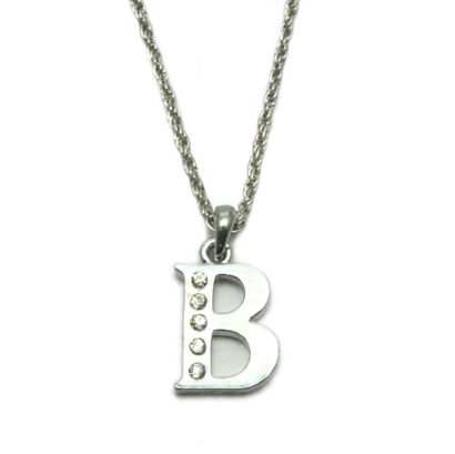 NASZYJNIK METALOWY Z ZAWIESZKĄ  LITERKA "B"                                                                           (0608-510)