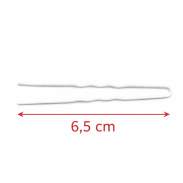 KOKÓWKA FRYZJERSKA KARBOWANA BIAŁA 6.5 CM 20 SZTUK                                  (D265/20) - 2