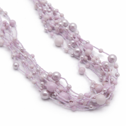 NASZYJNIK / WISIOREK Z FIOLETOWYMI KORALIKAMI (N-029/58/9R A-1 SAM C) - 4