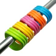 BRANSOLETKI PLASTIKOWE KOLOROWE SZEROKIE 5 SZTUK                                                                  (7104 SAM) - 3