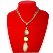 WISIOR / NASZYJNIK NA SZNURECZKACH Z OZDOBNĄ ZAWIESZKĄ                                 ( 0606-4) - 4