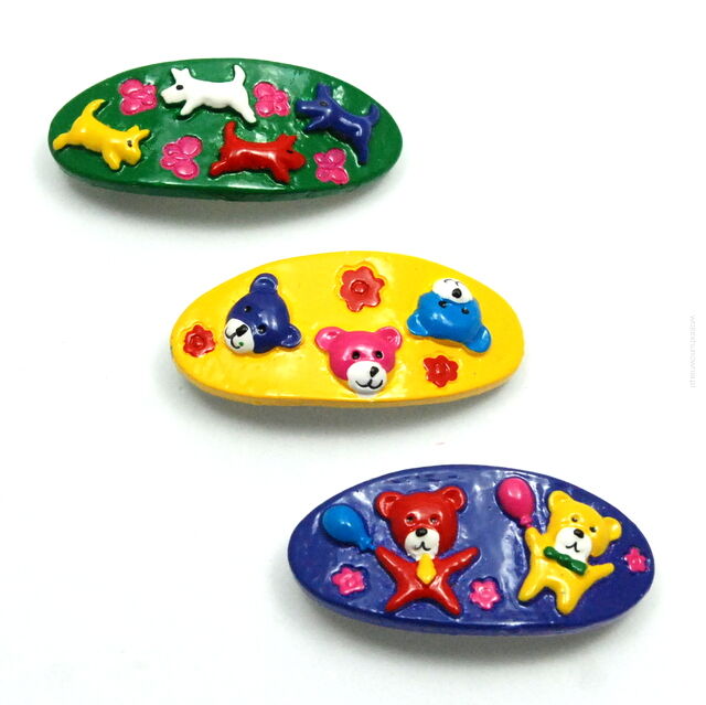 KLAMRY / SPINKI DZIECIĘCE  KOLOROWE 6 SZTUK                                                                        (0209-524)