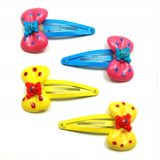 SPINKI / PYKI DO WŁOSÓW DZIECIĘCE KOKARDKI 4 SZTUKI (0169-532)