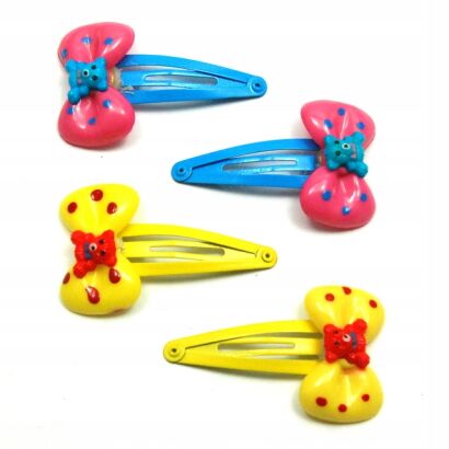 SPINKI / PYKI DO WŁOSÓW DZIECIĘCE KOKARDKI 4 SZTUKI (0169-532)