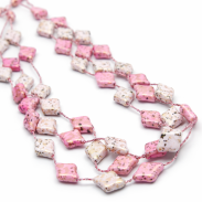 NASZYJNIK / WISIOREK Z RÓŻOWYMI KORALIKAMI (MAX-02068 F SAM C) - 4