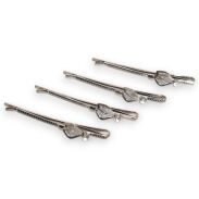 WSUWKI DO WŁOSÓW OZDOBNE SREBRNE KOMPLET 4 SZTUKI                           (5992-15 SA) - 2