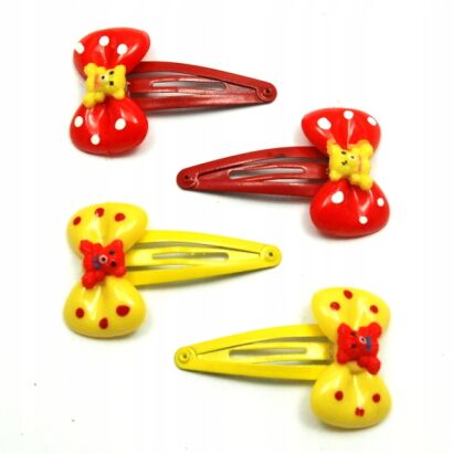 SPINKI / PYKI DO WŁOSÓW DZIECIĘCE KOKARDKI 4 SZTUKI (0169-527)