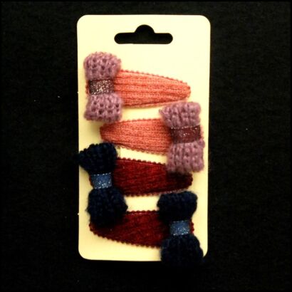 PYKI SPINKI DO WŁOSÓW DZIECIĘCE Z OZDOBAMI 4 SZTUKI (0181-47)