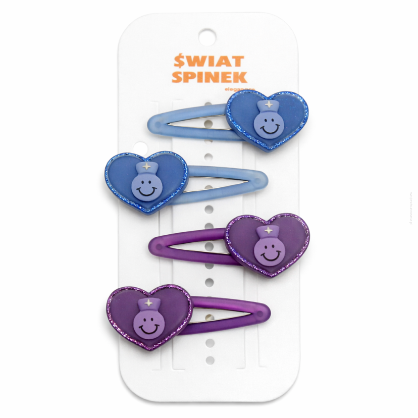 PYKI / SPINKI DO WŁOSÓW DZIECIĘCE SERDUSZKA 4 SZTUKI (0196-10 SAH)