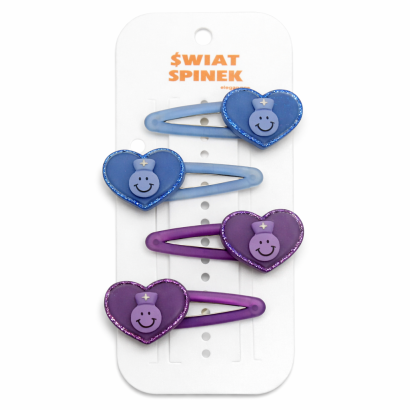 PYKI / SPINKI DO WŁOSÓW DZIECIĘCE SERDUSZKA 4 SZTUKI (0196-10 SAH)