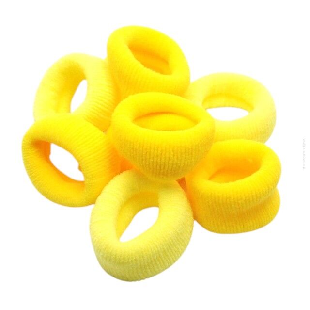 GUMKI DO WŁOSÓW DUŻE ŻÓŁTE 10 SZTUK (0191-504)