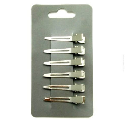 KLIPSY METALOWE FRYZJERSKIE MAŁE 6 SZTUK                           (85139/6)