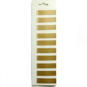 GOLD STRAIGHT HAIRGRIPS (60 PCS) 7 cm