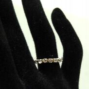 PIERŚCIONEK / OBRĄCZKA Z CYRKONIAMI                                                                (0617-538) - 2