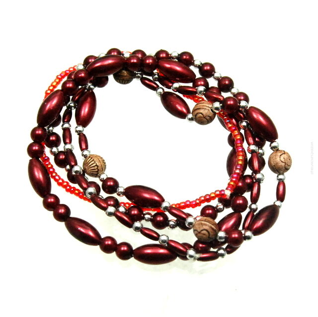 BRANSOLETKI Z KORALIKAMI NA GUMCE – WIELOKOLOROWE                          (BRGU-10)