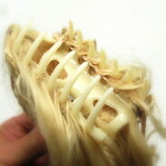 SZCZĘKA / KLAMRA  Z WŁOSAMI / DOPINKA BLOND                                                    (0137-10 SAH) - 2