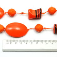 KORALE / NASZYJNIK POMARAŃCZOWY NIEROZPINANY                                               (0611-1008 SAG) - 3