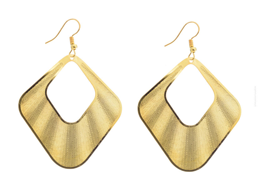 KOLCZYKI ROMBY WISZĄCE 