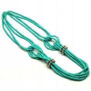 KORALE DREWNIANE / WISIOR W KOLORZE TURKUSOWYM                                                               0611-593 - 2