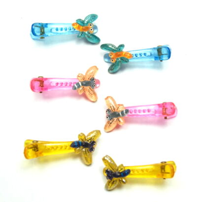 SPINKI DO WŁOSÓW DZIECIĘCE Z MOTYLKAMI 6 SZTUK (0301-593)