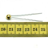 KOKÓWKA SREBRNA ZE ZŁOTĄ PEREŁKĄ 4.5 CM (50 SZT)                                                            KS045/G/50 - 2